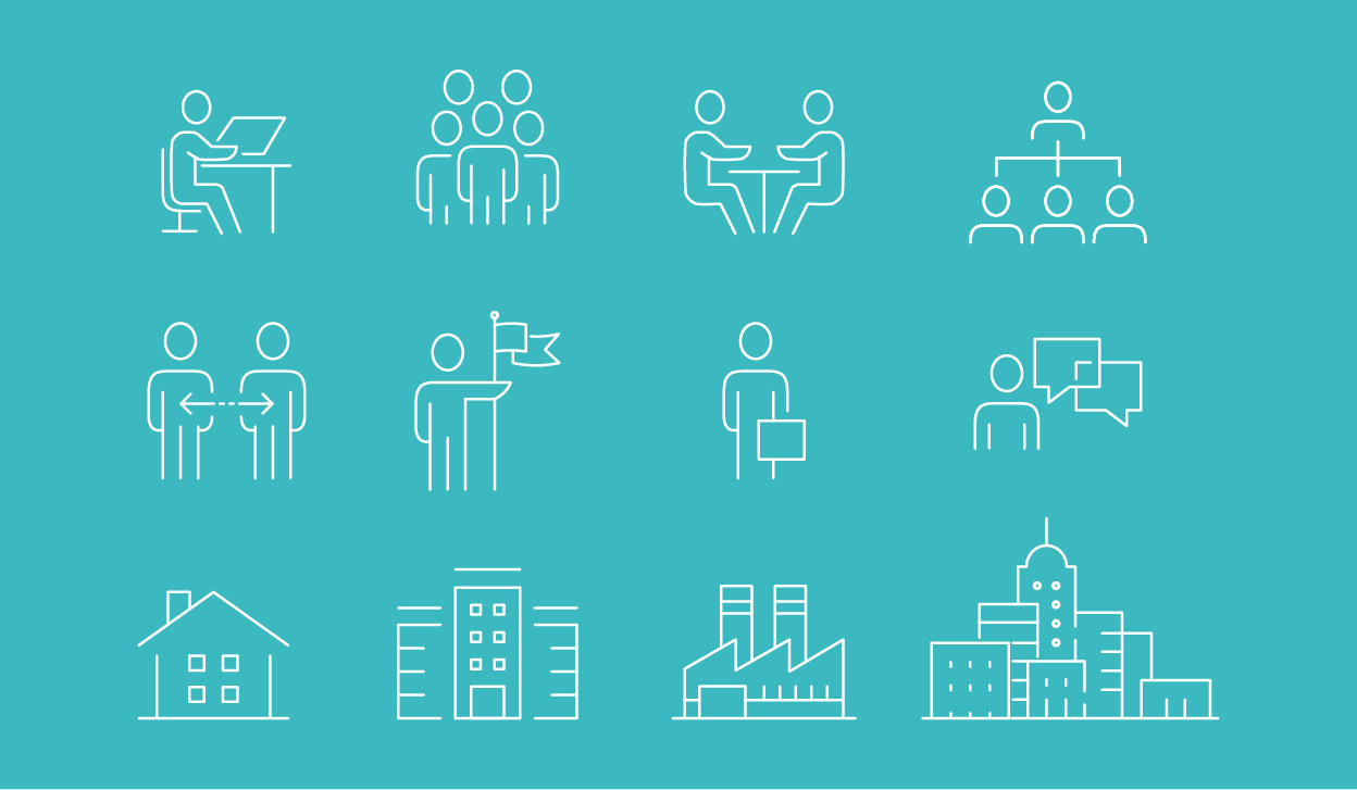 Icons und Grafiken von Grafikraum Icons, Illustrationen und Bilder für PowerPoint Präsentationen